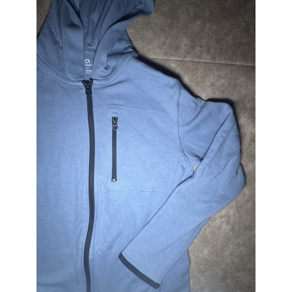 GAP GapFit Performance Zip Hoodie Sport Running Hooded Size XXL Fits Small - Picture 4 of 5